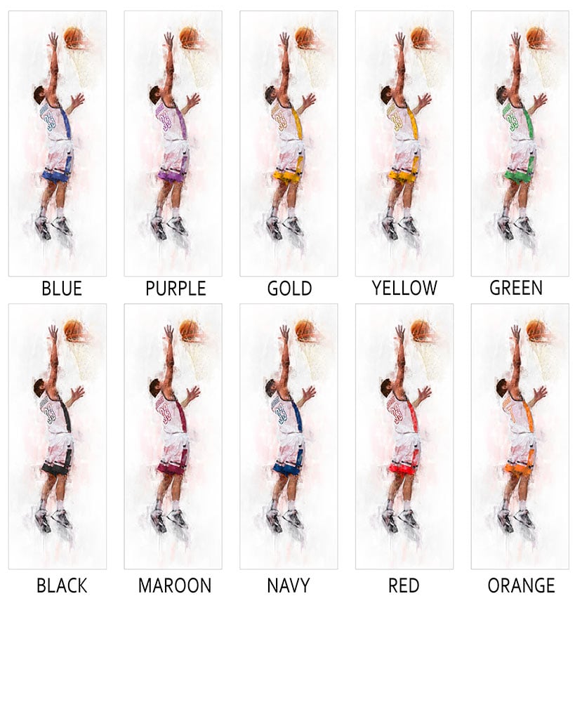 Personalized Basketball Player Wall Art