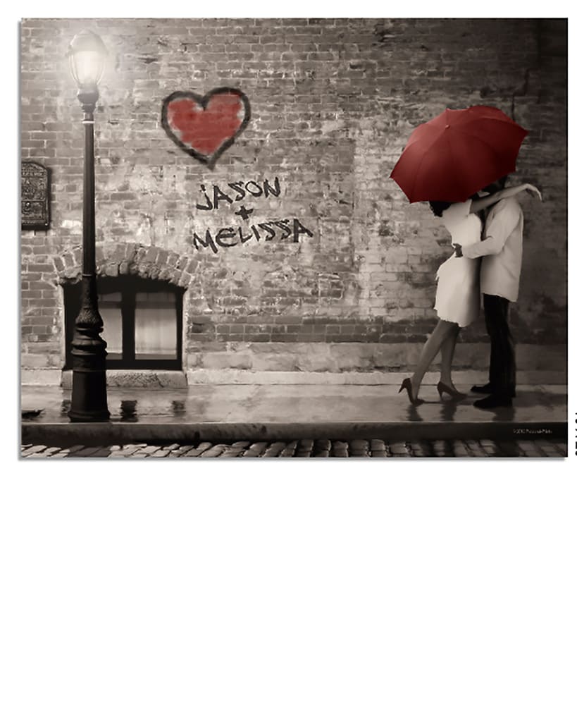 Personalized Romantic Street Scene Wall Art