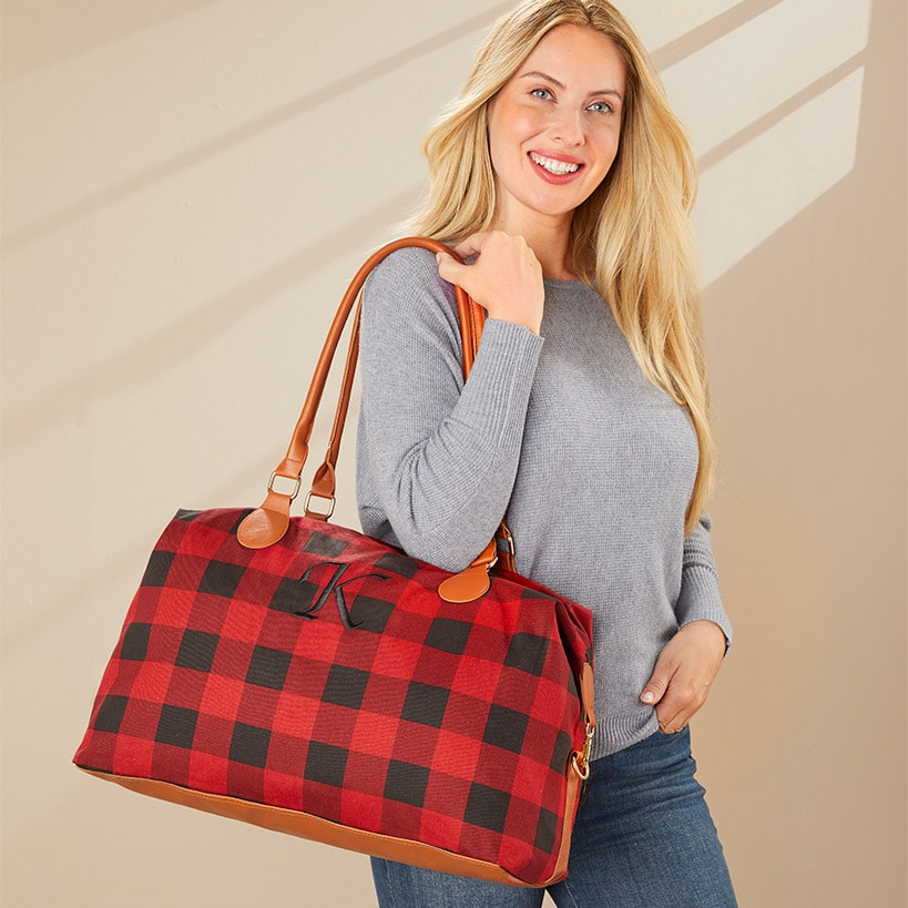 Monogram Plaid Overnight Bag