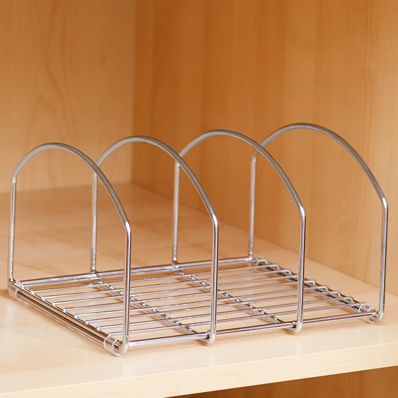 Space Saving Cutting Board or Bakeware Metal Organizer Storage