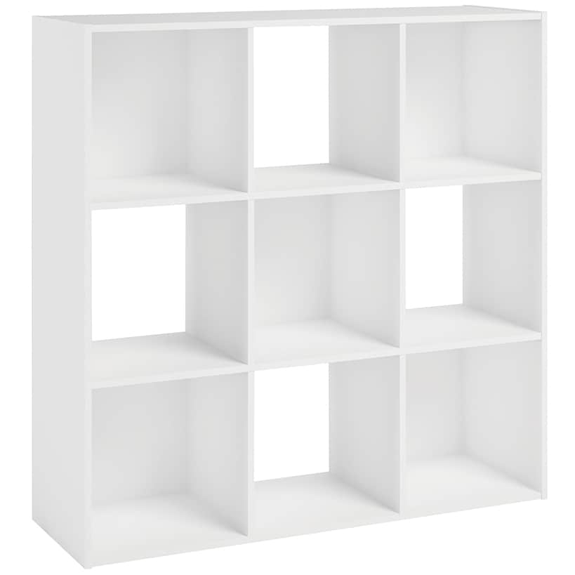 Cube Organizer Storage Cubby Unit in White 9 Cube