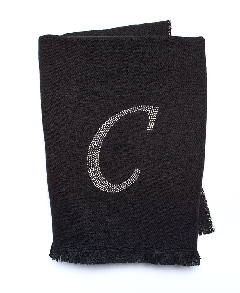 Bling Embellished Monogram Scarves