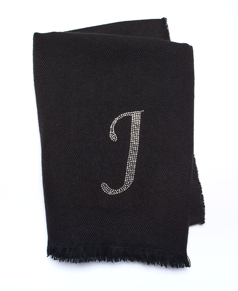 Bling Embellished Monogram Scarves