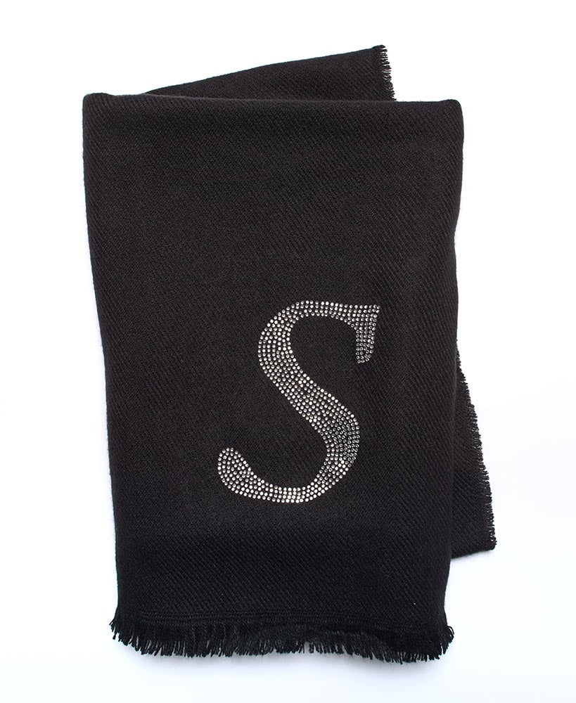 Bling Embellished Monogram Scarves