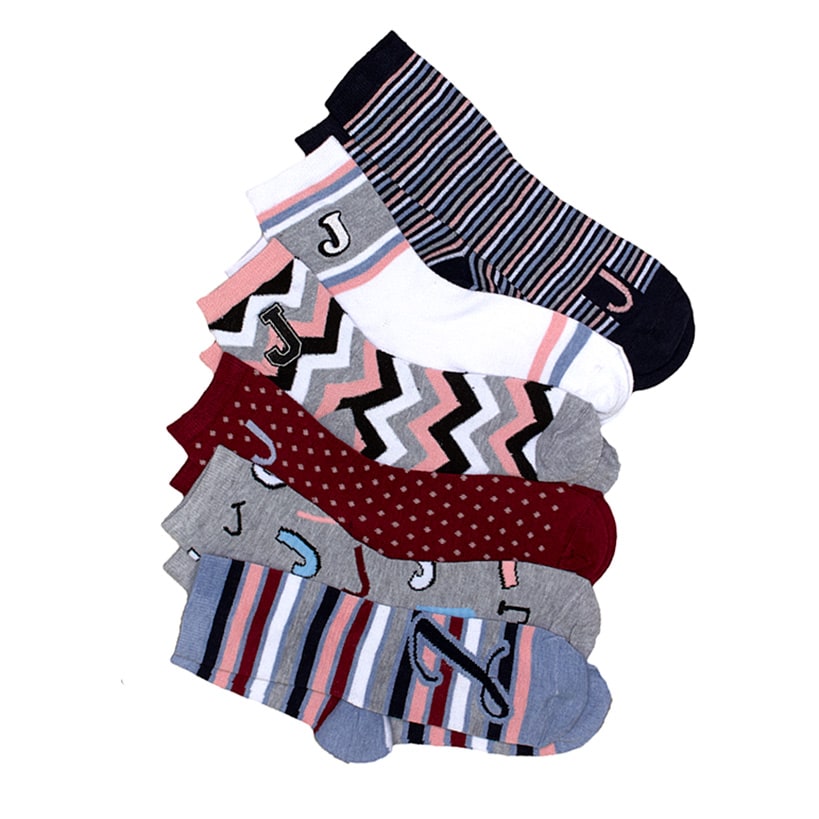 6-Pair Monogram Crew Socks