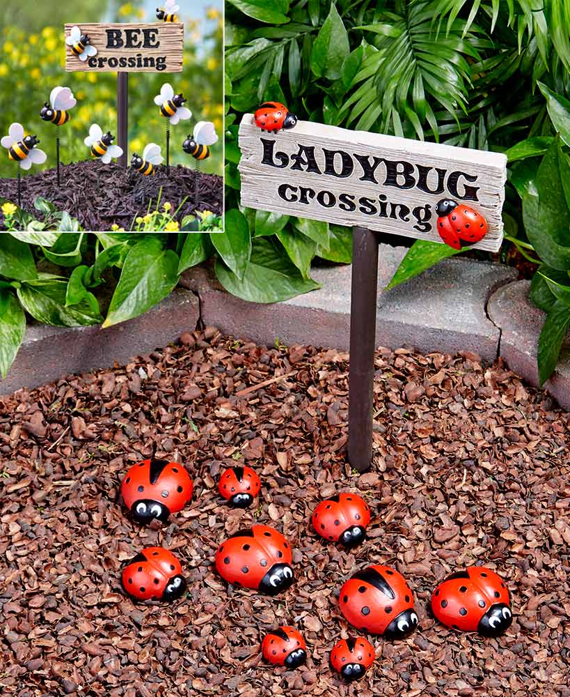 Ladybug or Bee Garden Decor