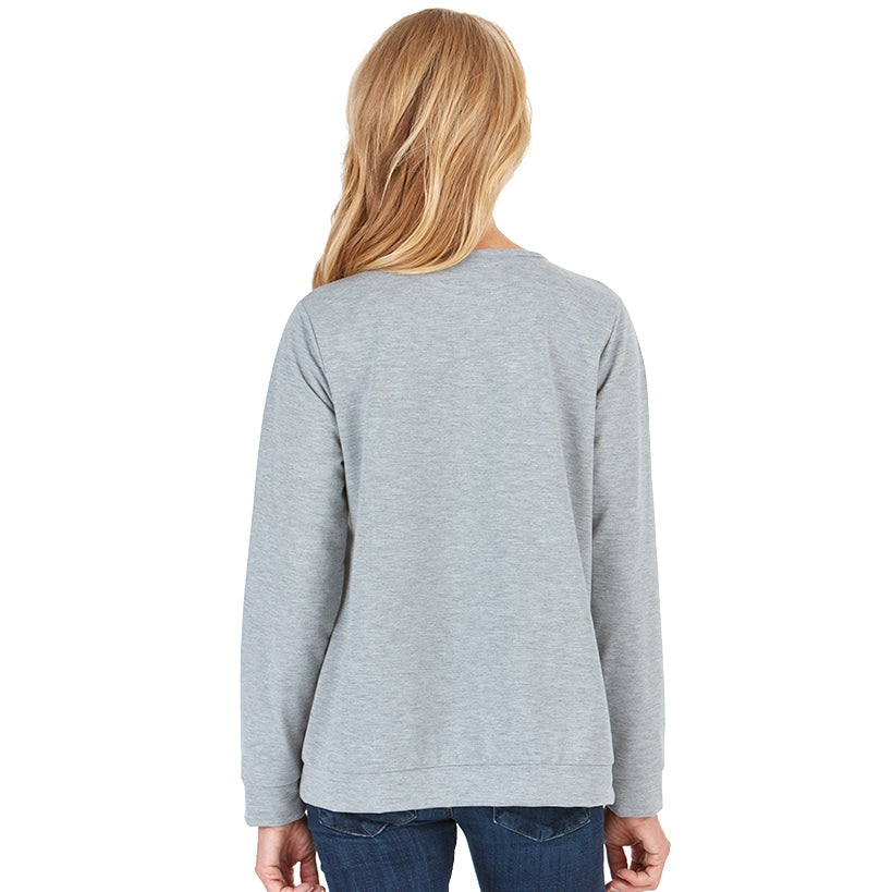 Women's Holiday Top with Interchangeable Patches