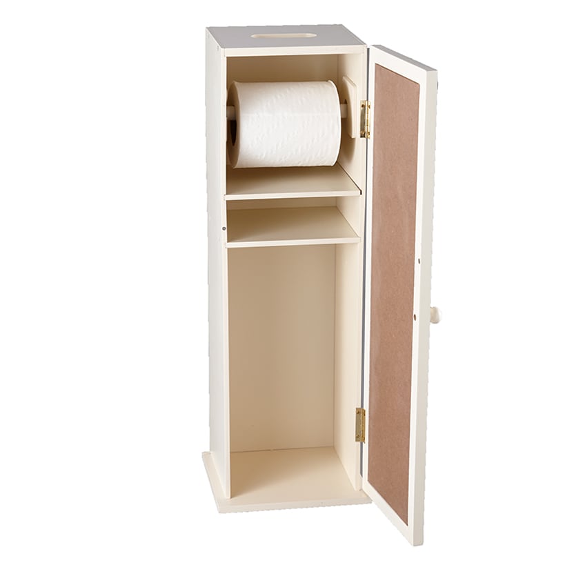 Toilet Paper Cabinet with Interchangeable Holiday Icons