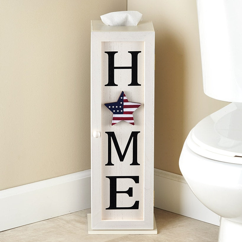 Toilet Paper Cabinet with Interchangeable Holiday Icons