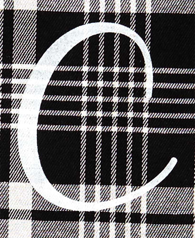 Monogram Plaid Tote Bag with Pockets
