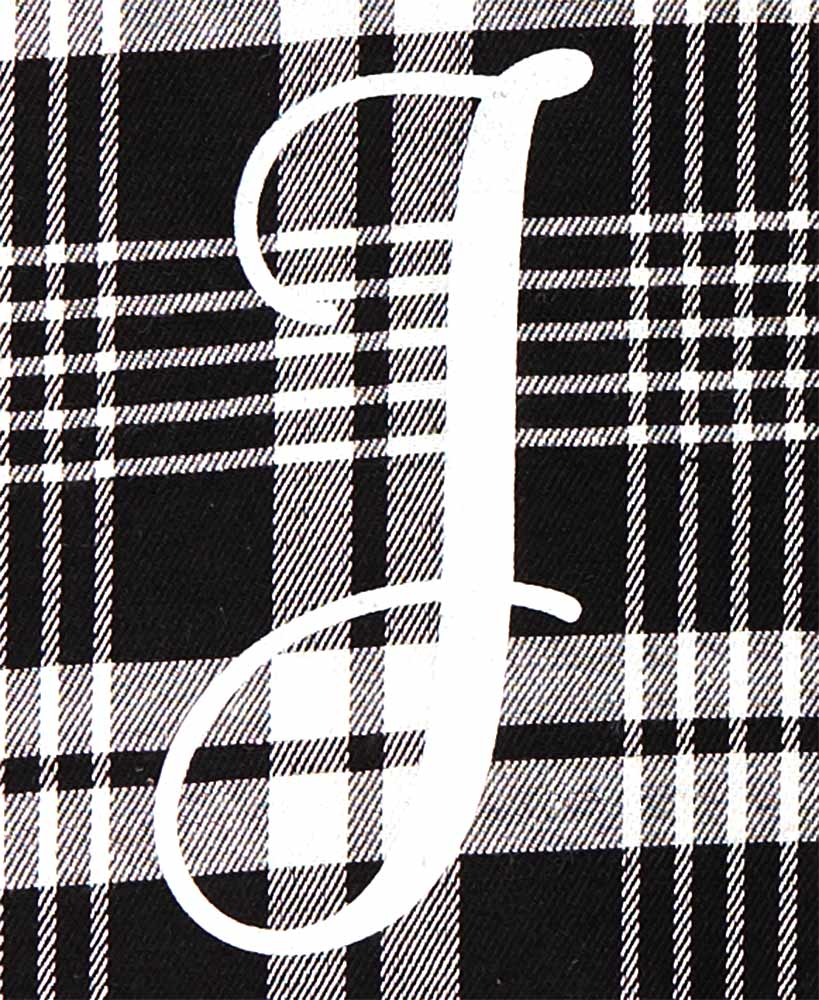 Monogram Plaid Tote Bag with Pockets