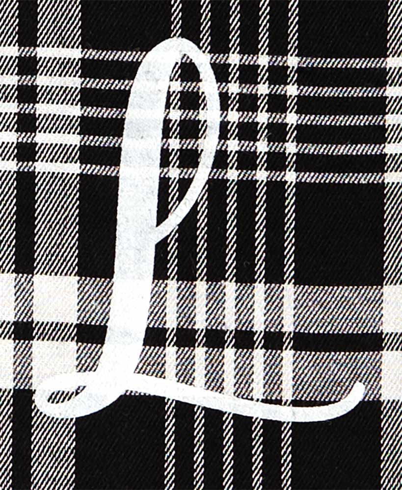 Monogram Plaid Tote Bag with Pockets
