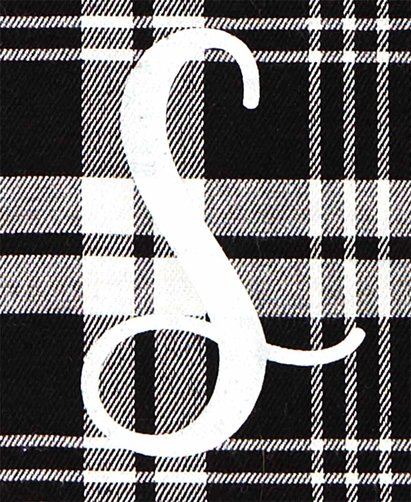 Monogram Plaid Tote Bag with Pockets