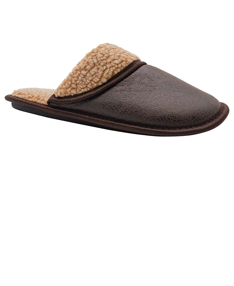 Gold Toe Men's Boxed Microsuede Slippers with Memory Foam