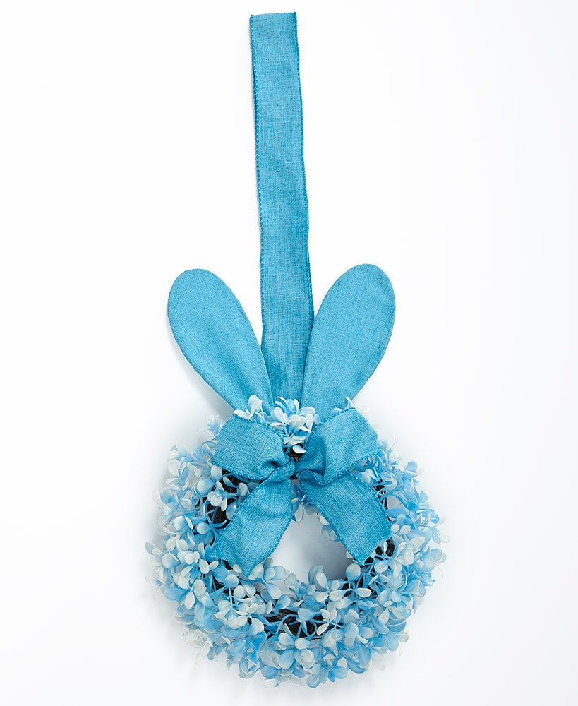 Easter Bunny Cabinet Wreath Or Flower Figure - Blue, Pink, Or Purple