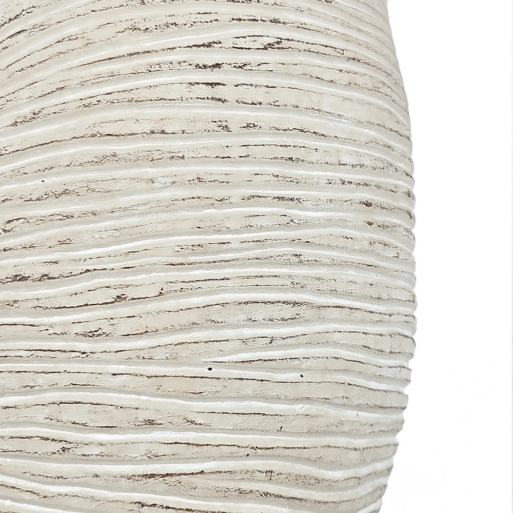 8.5x5.5x6.3" Sand and Cement Nautilus Shell Planter with Textured Beige Finish - image 8