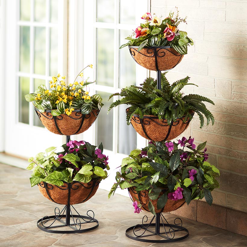 Tiered Planters with Coco Liners