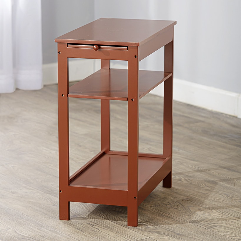 Side Table with Extension Shelf