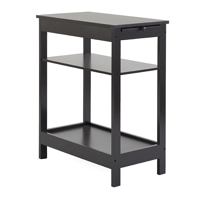 Side Table with Extension Shelf