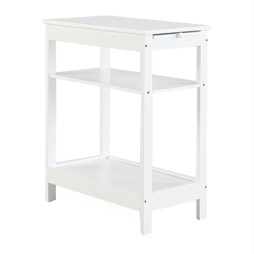 Side Table with Extension Shelf