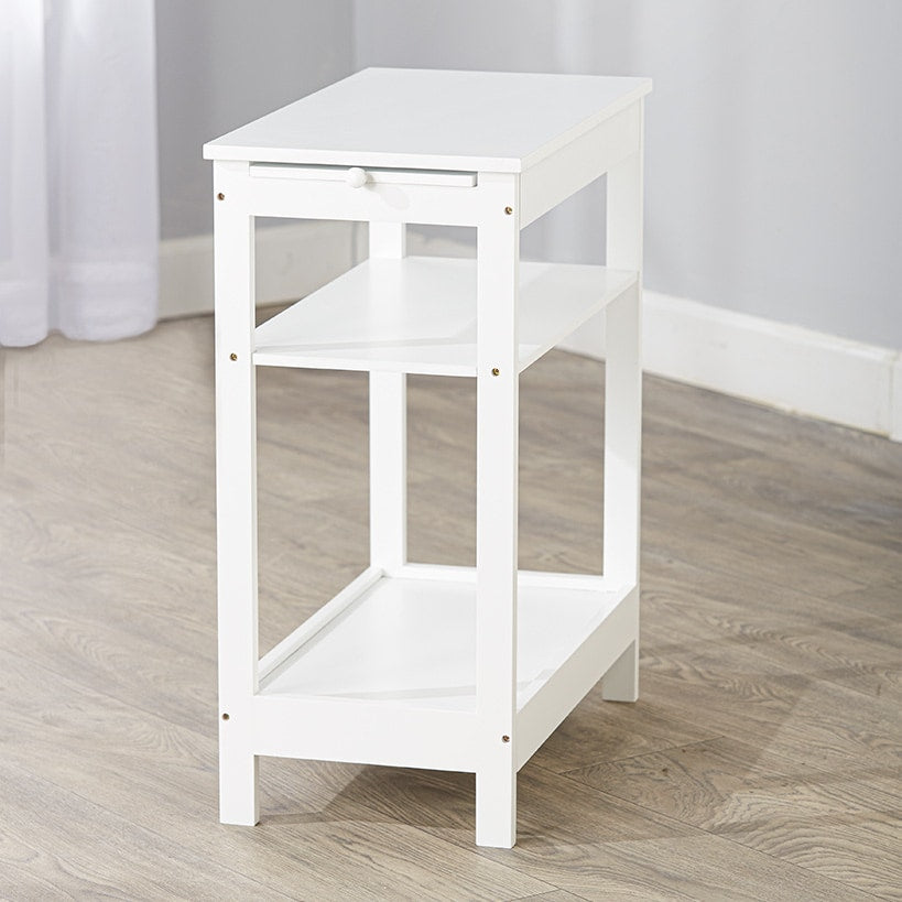 Side Table with Extension Shelf
