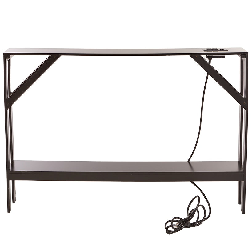 Narrow Console Table with Built in Outlet 33"H