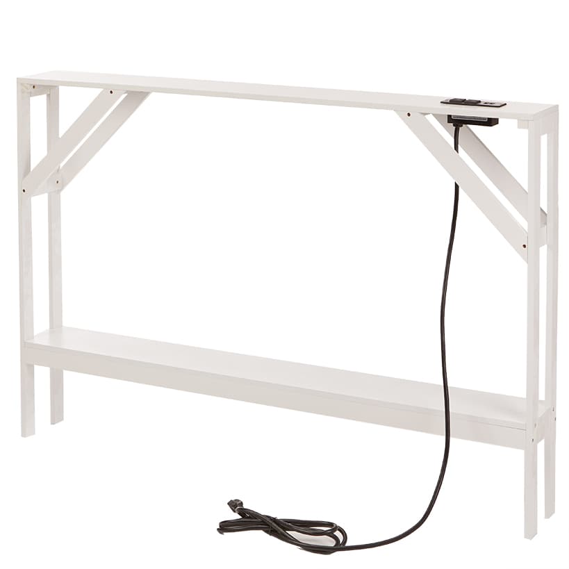 Narrow Console Table with Built in Outlet 33"H