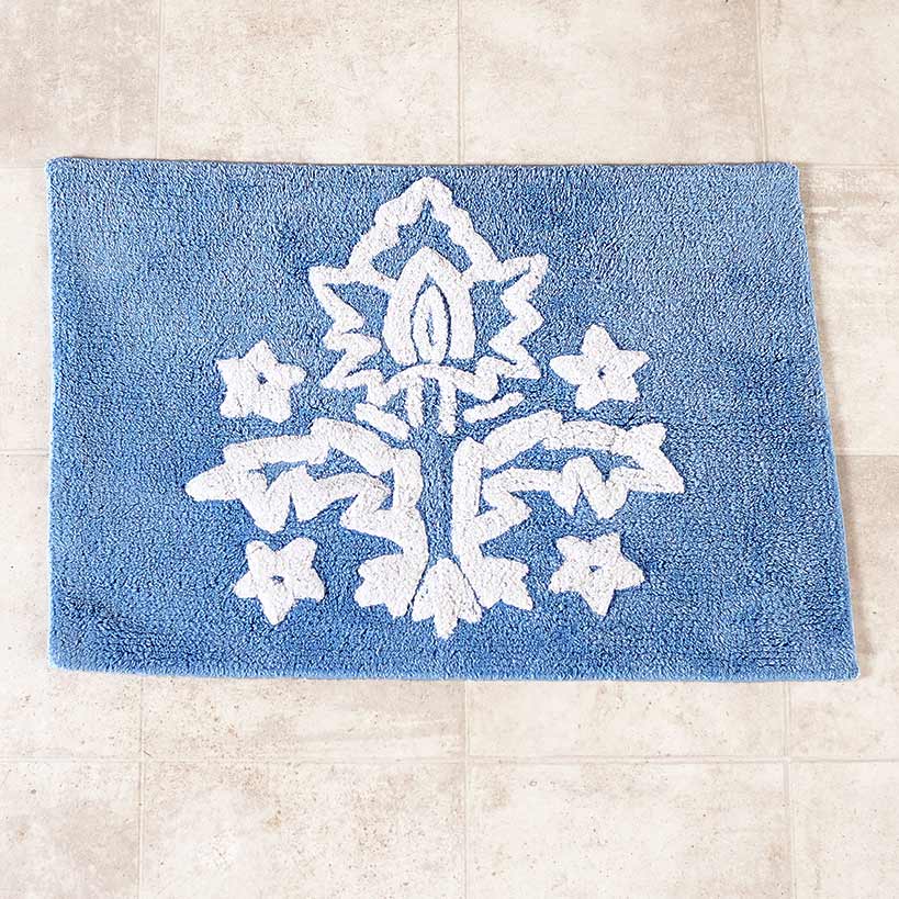 Madeleine Bathroom Rug, Hand Towels or Shower Hooks Set of 12