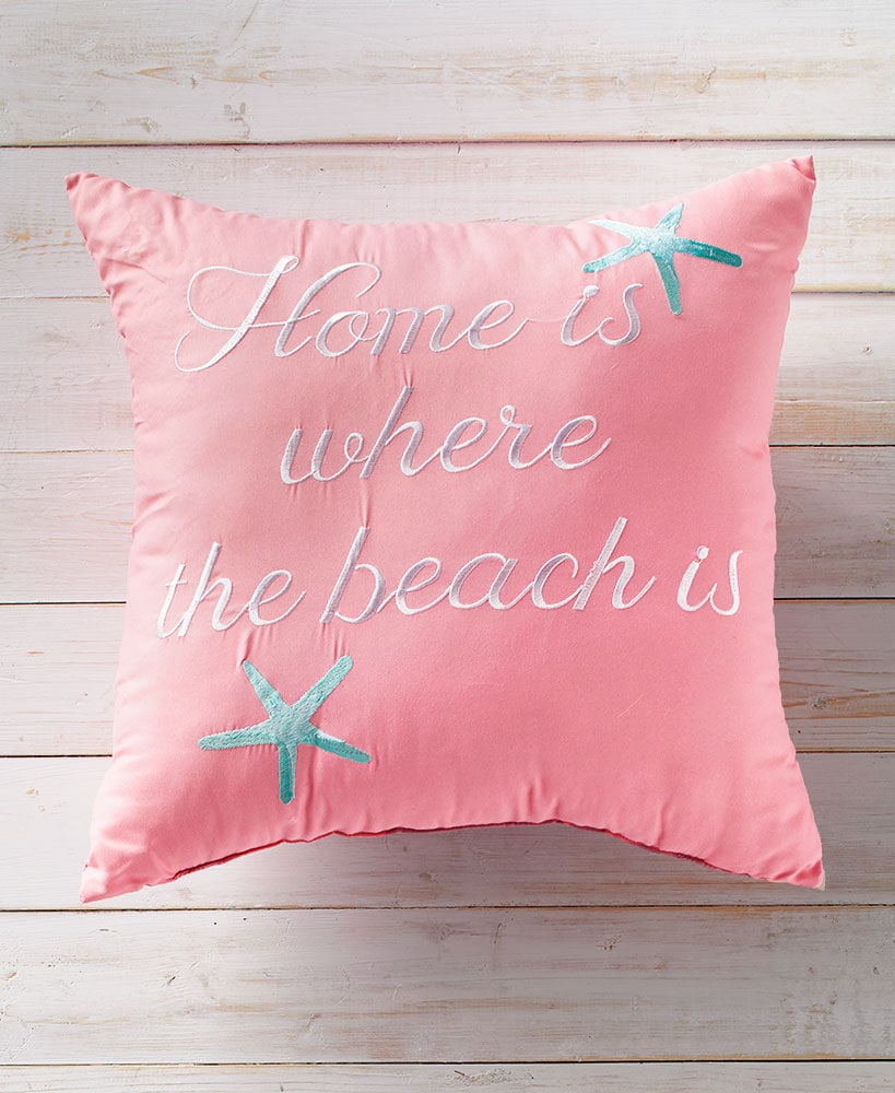 Driftwood Coral Beach Inspired Accent Pillow