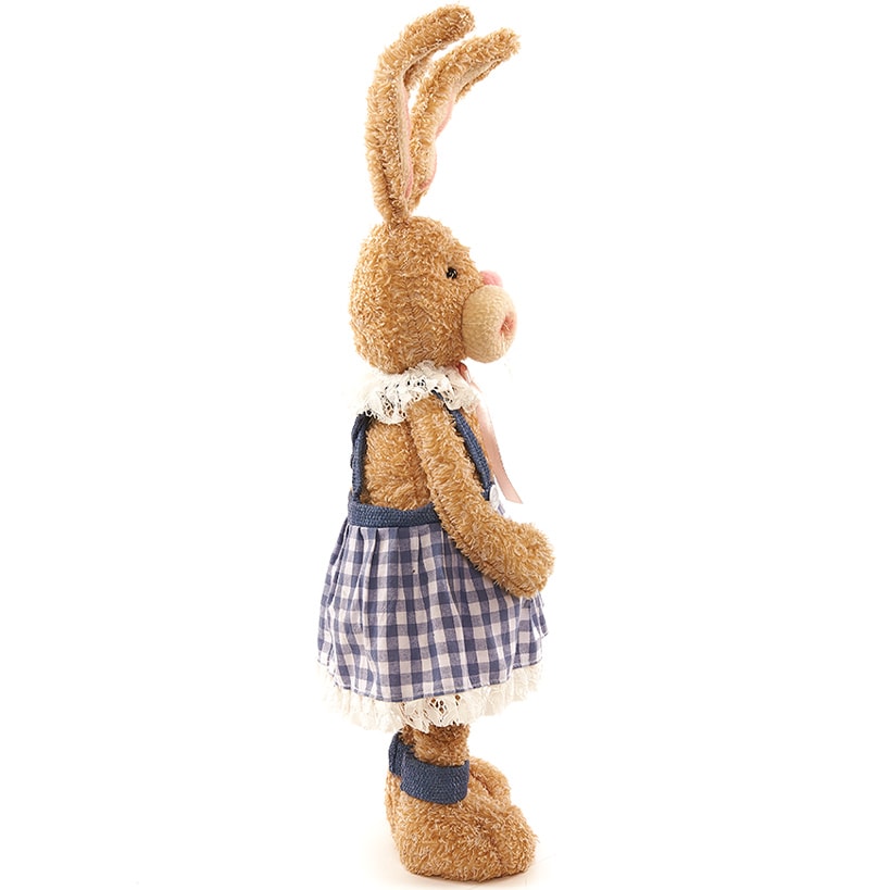 Easter Country Bunnies With Lighted Ears Or Blue Carrot Garland
