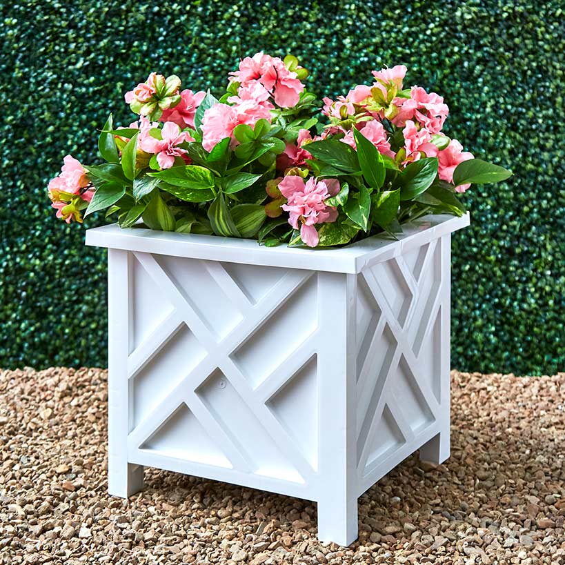 Lattice Design Chippendale Style Planter Box