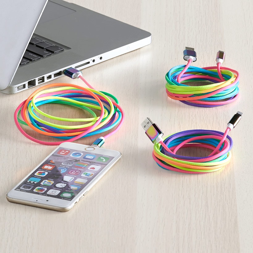 10-Ft. Rainbow Charging Cords