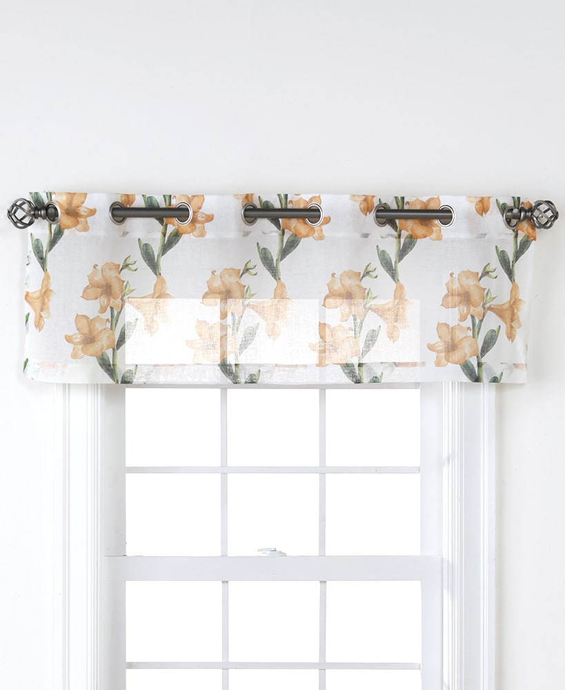 Lily Floral Semi-Sheer Valance