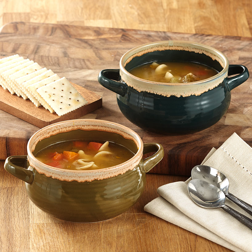 Stoneware Soup or Chili Bowls - Set of 2