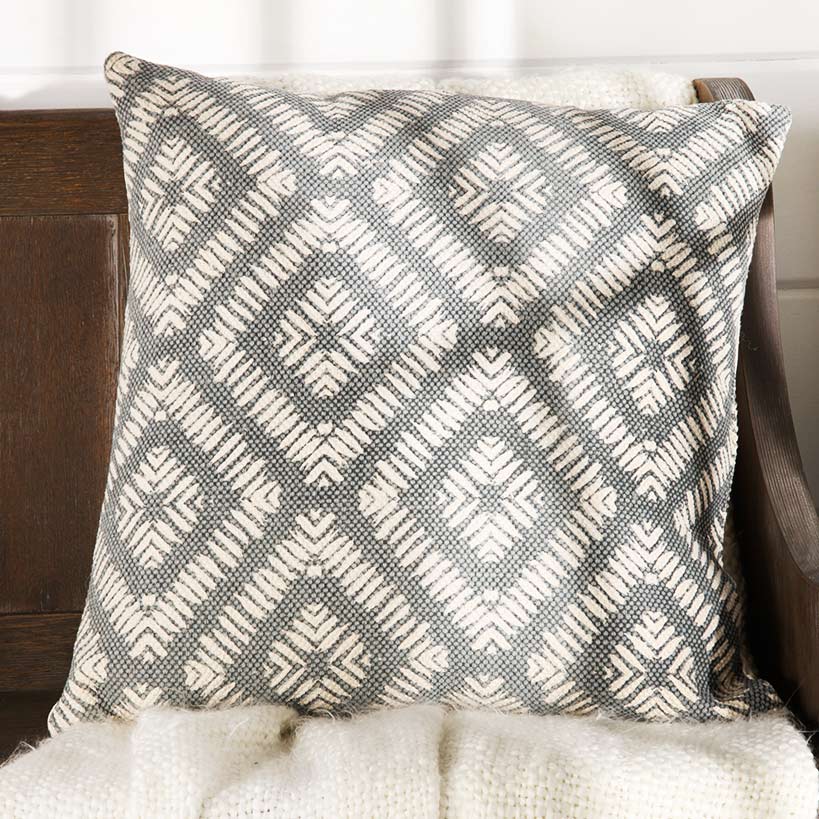 20" Diamond-Patterned Accent Pillows