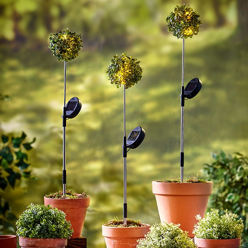 solar plant grow lights Lakeside Solar Topiary Stake Light