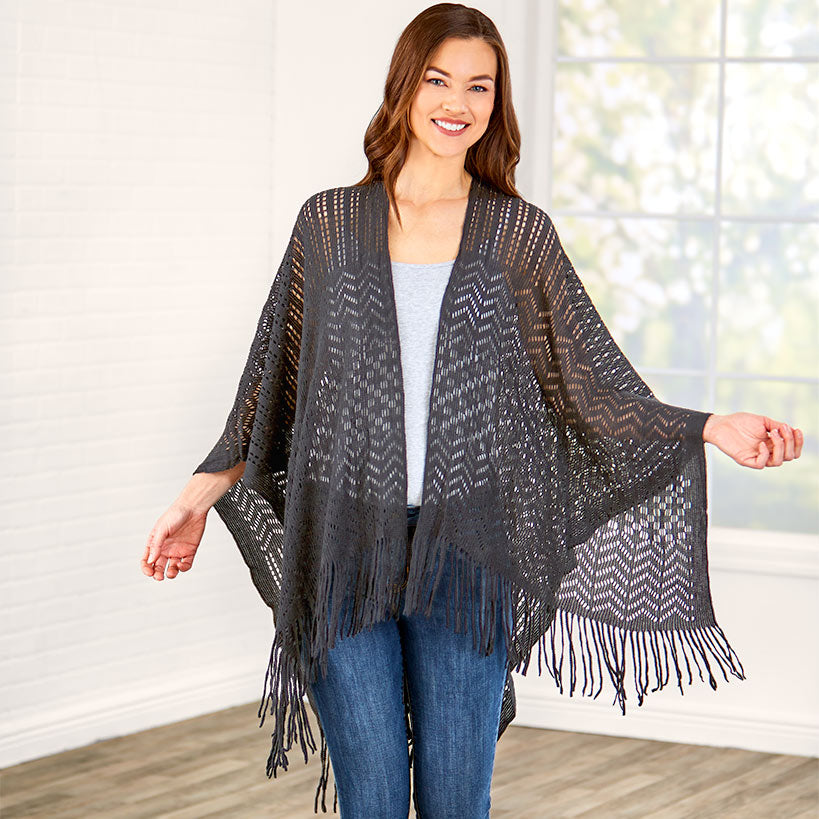 Open Weave Comfort Knit Wraps