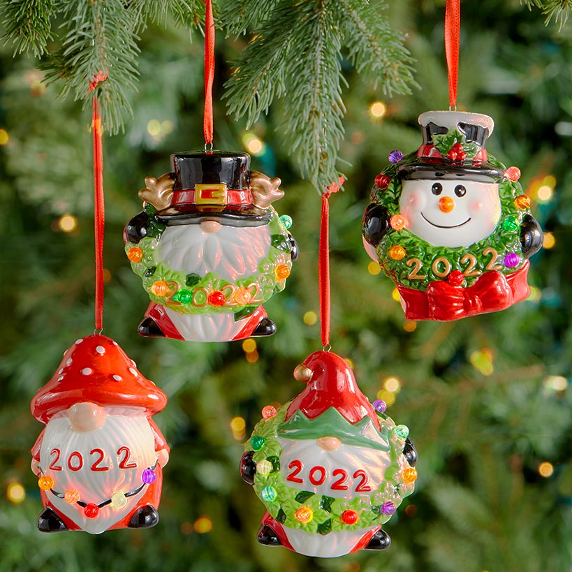 Commemorative Lighted Holiday Ornaments