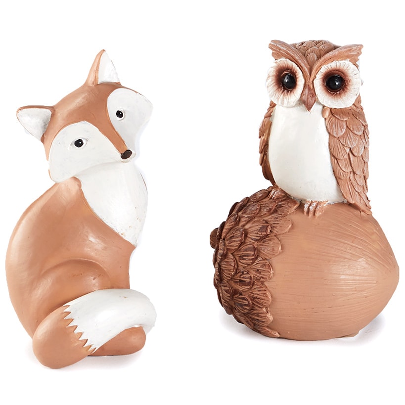 Harvest Carved-Look Figurines
