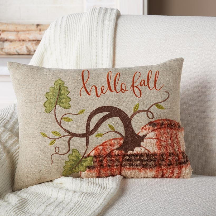 Autumn Plaid Accent Pillow
