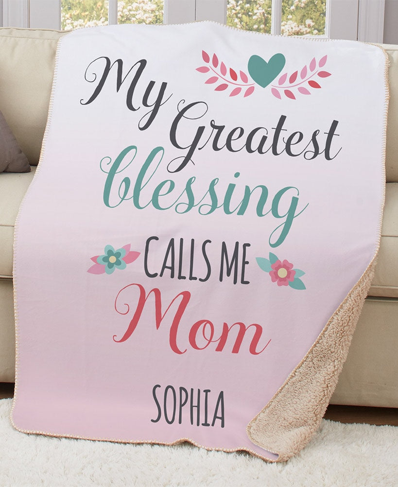 Personalized Mom Greatest Blessing Throw or Pillow
