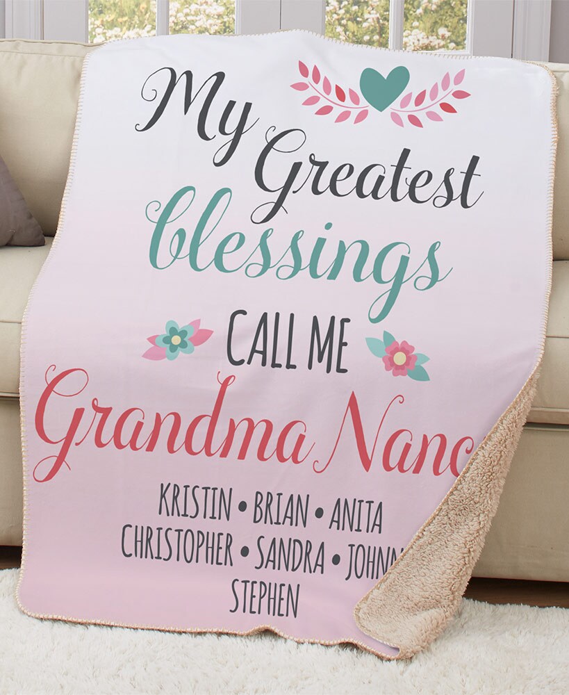 Personalized Mom Greatest Blessing Throw or Pillow