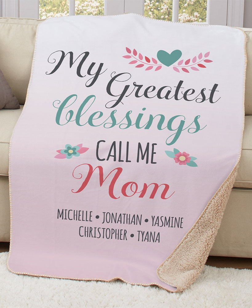Personalized Mom Greatest Blessing Throw or Pillow