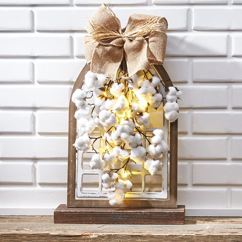 Country Cotton Boll Decor