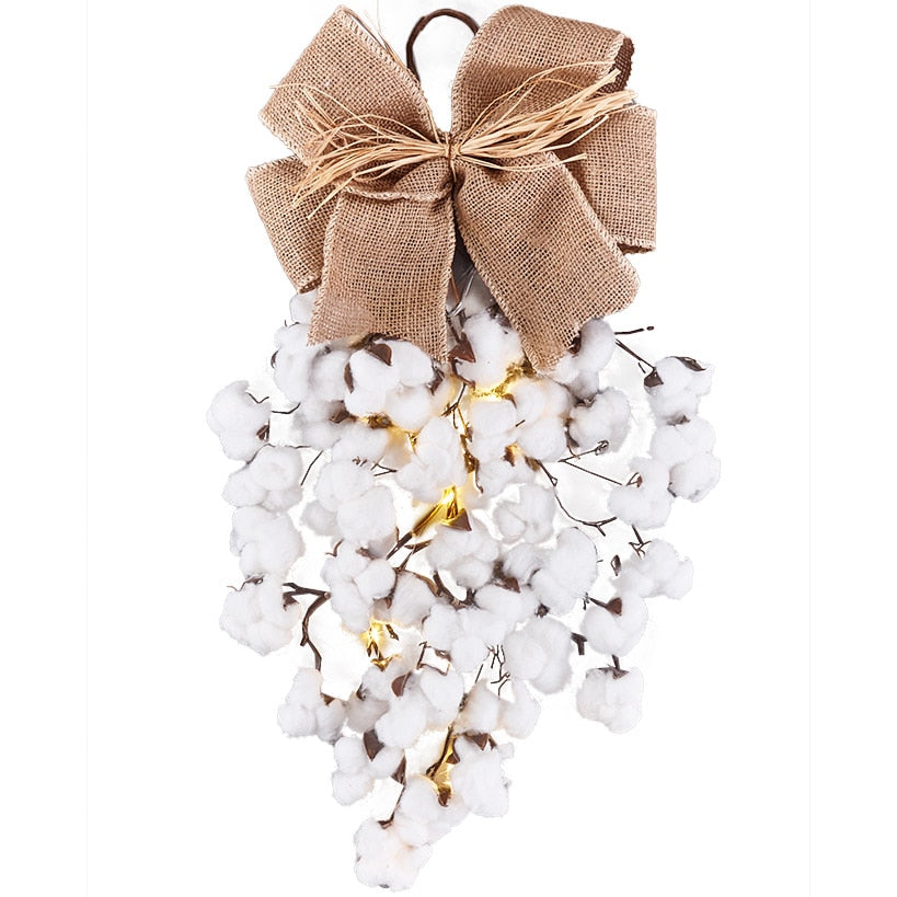 Country Cotton Boll Decor