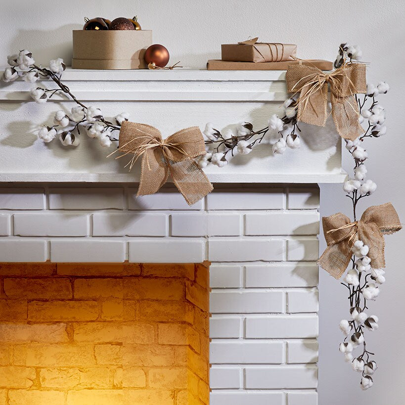 Country Cotton Boll Decor