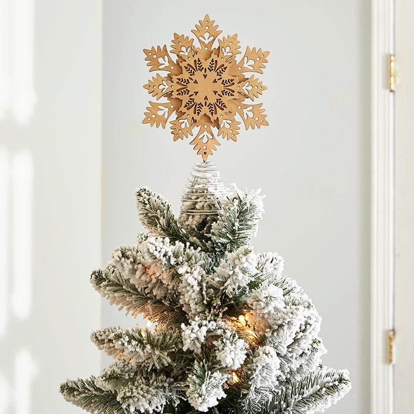 Winter Woodland Snowflake Tree Topper