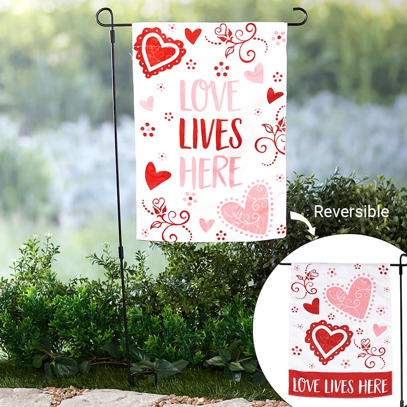 temp-tations® Romance Garden Flag with Stand