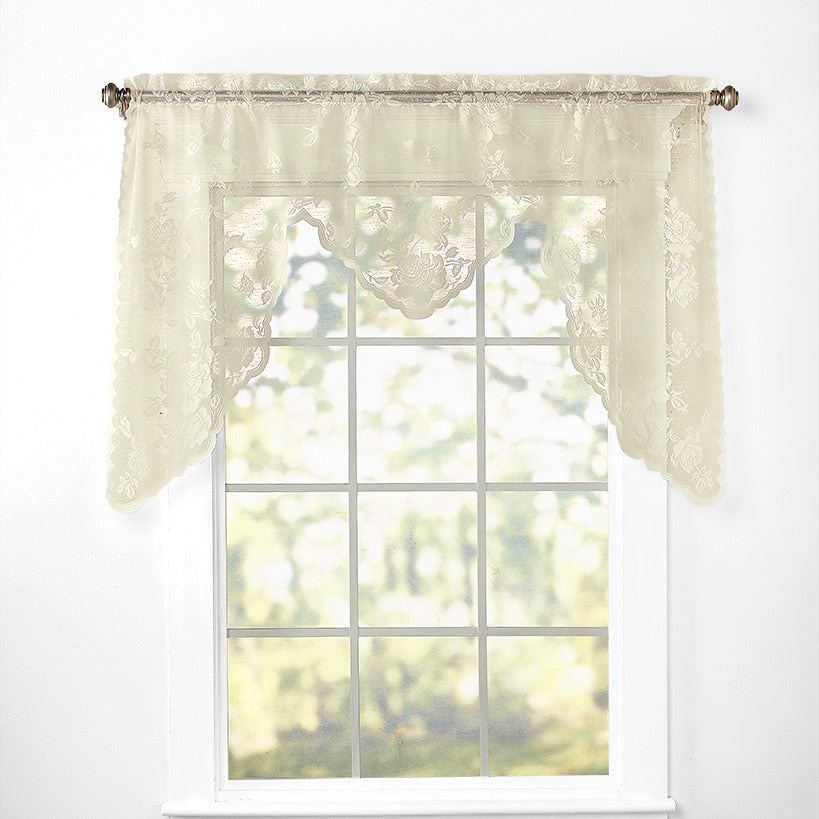Lace Window Panel or Valance