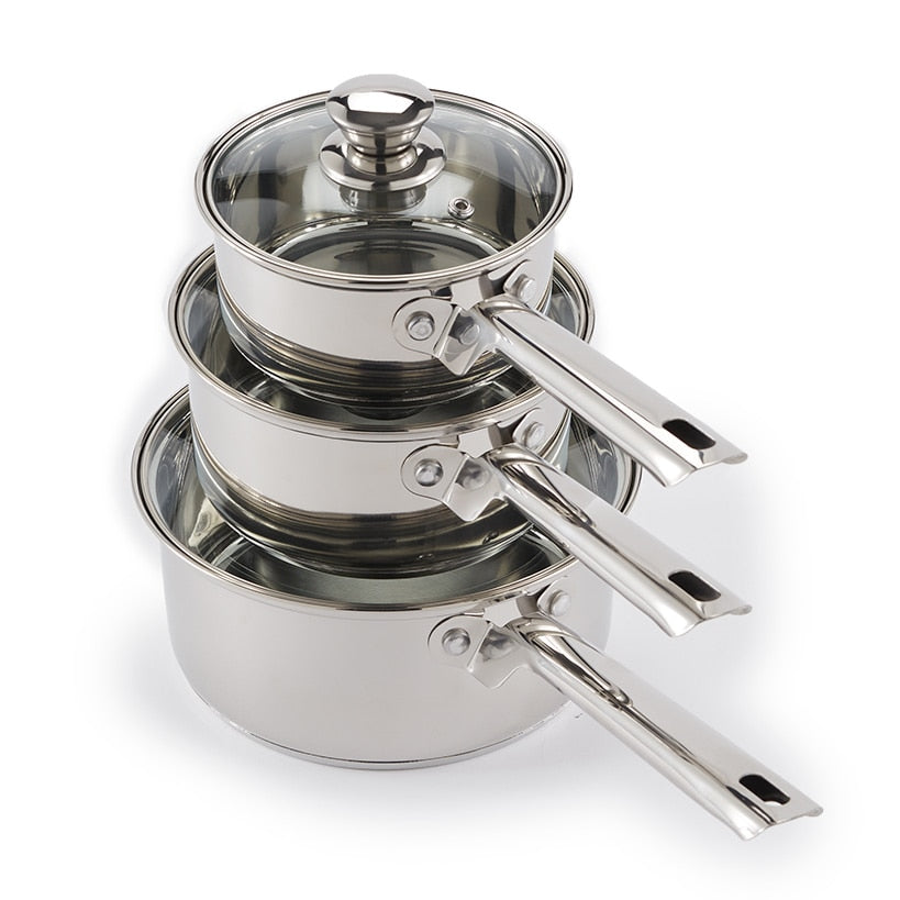 6-Pc. Stainless Steel Saucepan Set